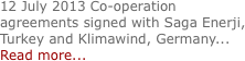 12 July 2013 Co-operation agreements